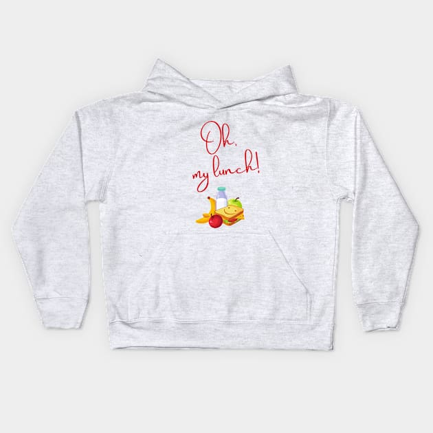 Oh, my lunch! Kids Hoodie by TigrArt